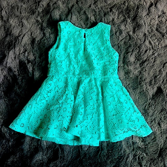 🔥5/$12 Baby Girls Teal Dress - Picture 2 of 2